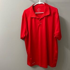 Men's Nike  DRI-FIT polo red shirt size XL